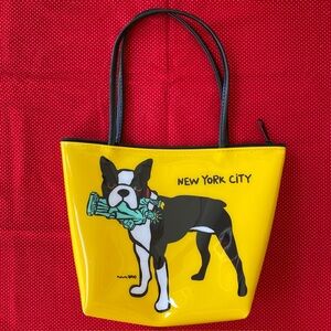 RARE Marc Tetro Boston
Terrier New York City. Small Handbag / Vinyl Purse